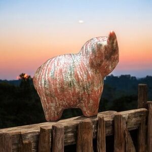 Red Sesame Jasper Crystal Highland Cow